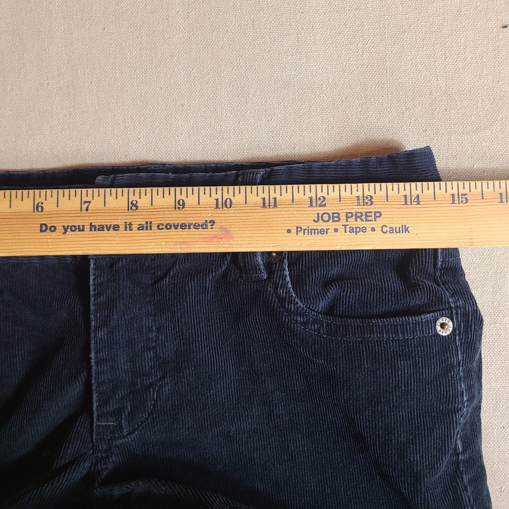 J Crew Favorite Fit Black Corduroy Pants Low Rise Skinny Fit Retro 90s Size 0T - Picture 11 of 15